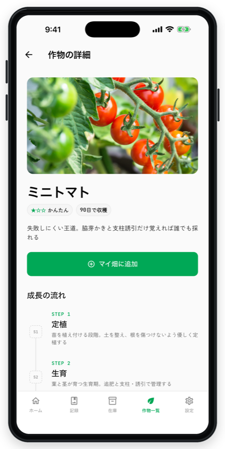 作物の詳細